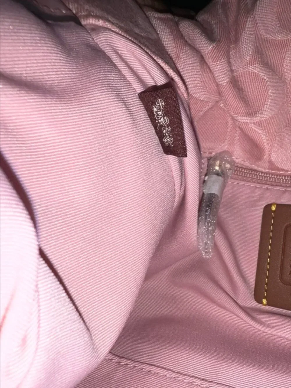 Coach Faye Shoulder Bag In Signature Denim CFD03 Gold/ Light Pink